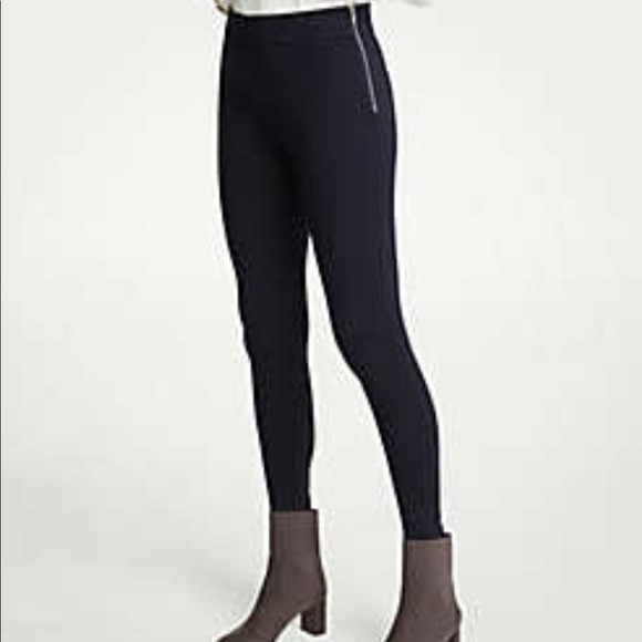 NWOT Ann Taylor Black Botanical Leggings - Picture 4 of 8